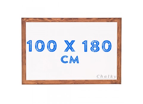 Chalky Beyaz Yazı Tahtası Ahşap Çerçeveli 100x180 cm